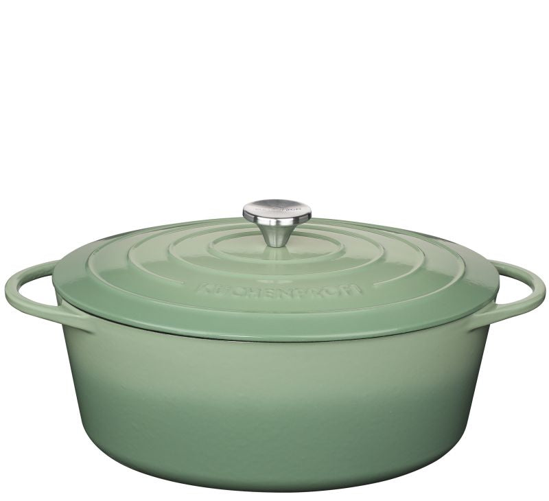 Küchenprofi Provene Bratentopf oval 33 cm jade 0402000333