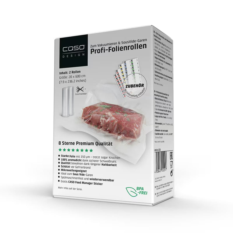 Caso Foil roll 20x600 cm, 2 units 1295