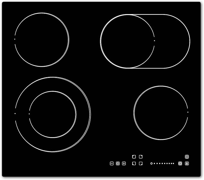 Bomann Built-In Ceramic Cooking Glass Slider Touch Electronic Control EBK 957.1