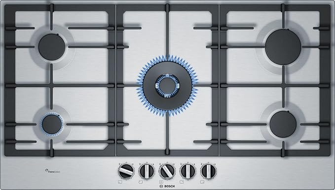 Bosch Cooker Built-In Gas Hob "Spain" - 5 Burner - 90 cm Stainless Steel - PCR9A5B90
