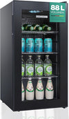HEINRICHS Drinks Fridge Mini Fridge with Glass Door 88L HKG 3288