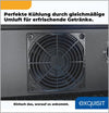 Exquisit GKS120-GT-160C glass door refrigerator, black Net capacity: 118 L Freestanding unit