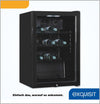 Exquisit GKS120-GT-160C glass door refrigerator, black Net capacity: 118 L Freestanding unit