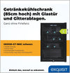 Exquisit GKS120-GT-160C glass door refrigerator, black Net capacity: 118 L Freestanding unit