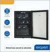 Exquisit GKS120-GT-160C glass door refrigerator, black Net capacity: 118 L Freestanding unit