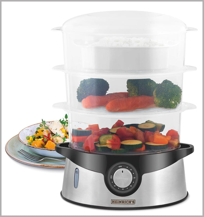 Heinrich´s food Steamer, 3-Layer HDA 8501