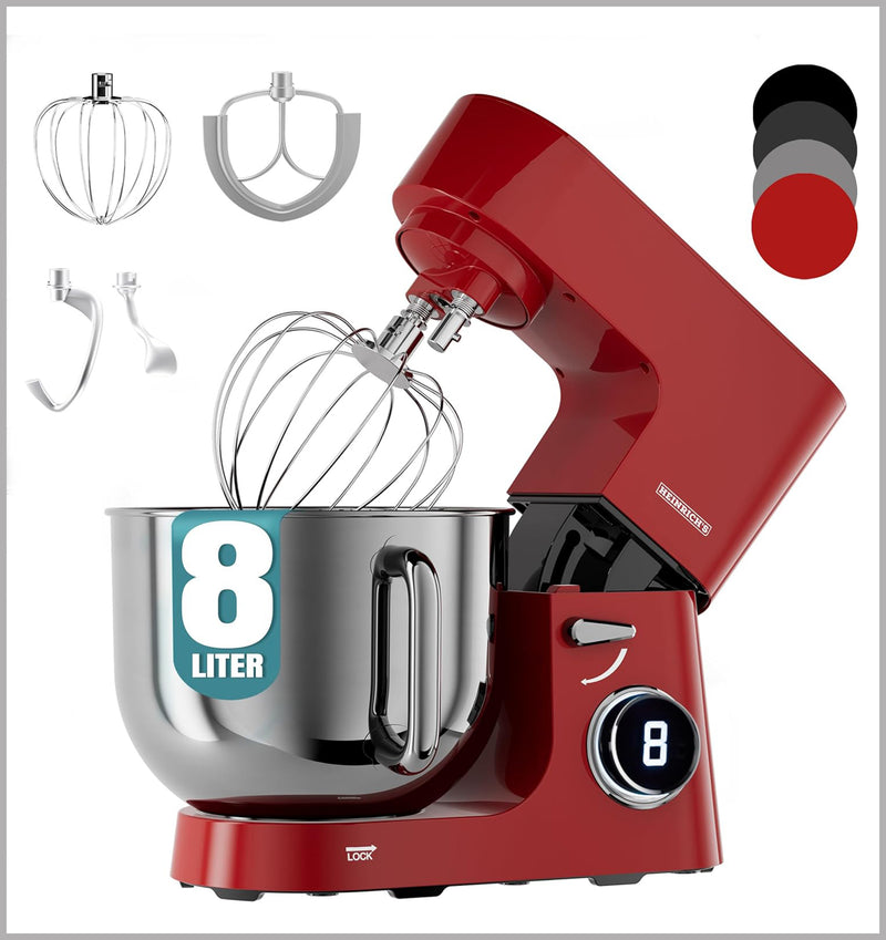 عجان هاينريش 8 لتر HKM 8080 أحمر - 1800 واط