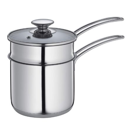 Kuchenprofi Bain Marie/Double Boiler Sandwich Base with Glass Lid, Silver, 15 cm 2370602814