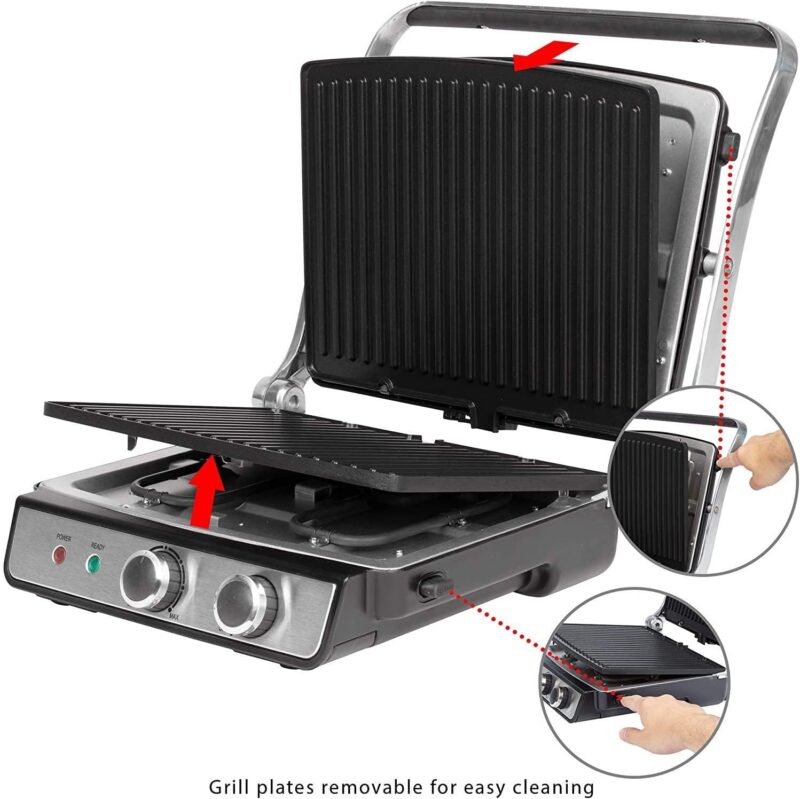 ProfiCook PC-KG 1029 Stainless Steel Contact Grill - Image 2