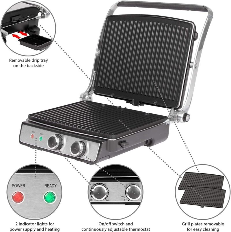 ProfiCook PC-KG 1029 Stainless Steel Contact Grill - Image 3