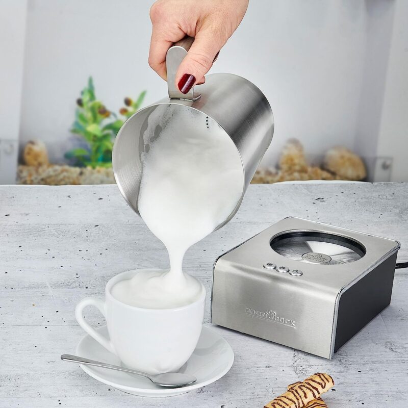 ProfiCook PC-MS 1032 Milk Frother Stainless Steel Mixing Container Approx. 900 ml Max. Milk Foam Number Approx. 500 ml 6 Functions Automatic Shut-Off Stainless Steel Housing - Image 2