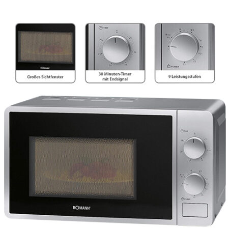 Bomann microwave with grill MWG 6015 CB silver