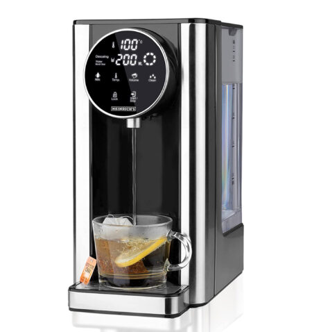 Heinrich´s Hot Water Dispenser, Hot Water at the touch of a button between 40°-100°C, Water Quantity 100 ml - 400 ml, Suitable for Baby Food, Includes Cleaning Function, Touch Display, 2.7 Litre Tank HWS 8731