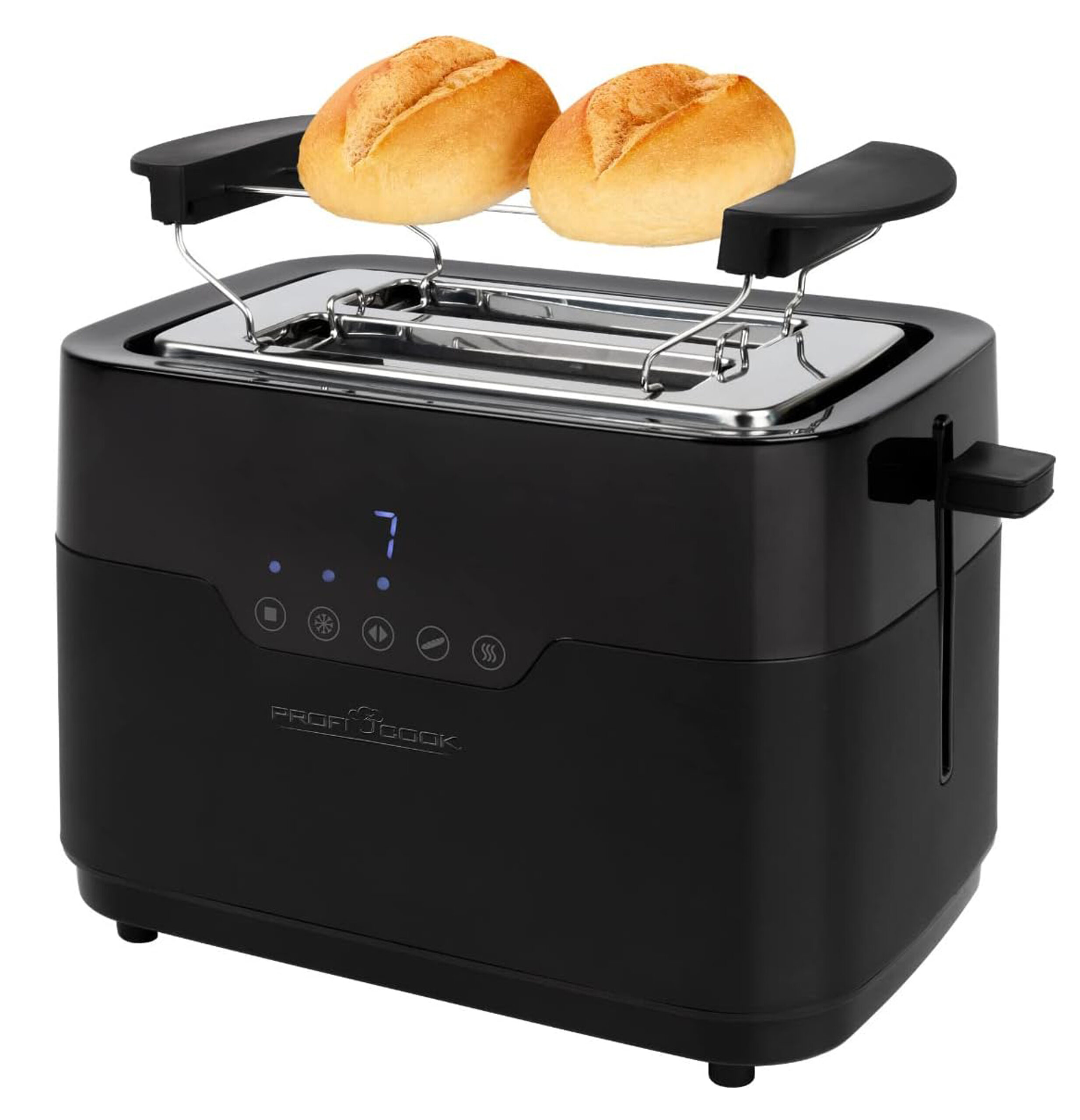 Toaster 2 Slices with Bun Attachment and Extra Wide Toast Slot-6