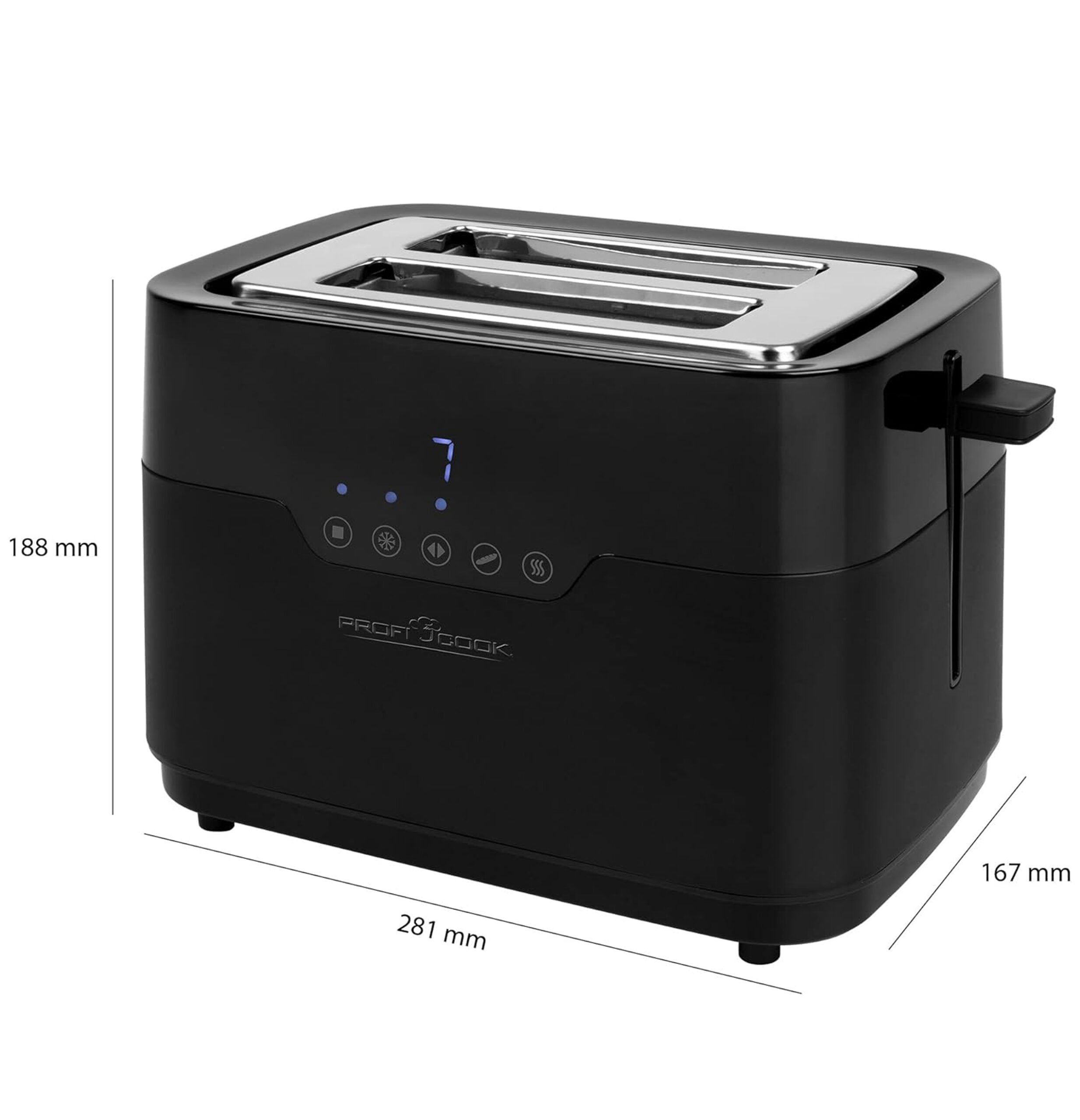 Toaster 2 Slices with Bun Attachment and Extra Wide Toast Slot-7