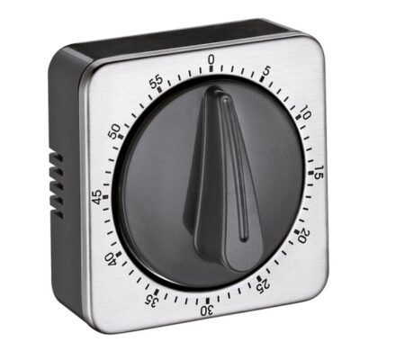 CILIO 294538 Timer Cube Satin Stainless Steel Silver 7 x 7 x 5 cm