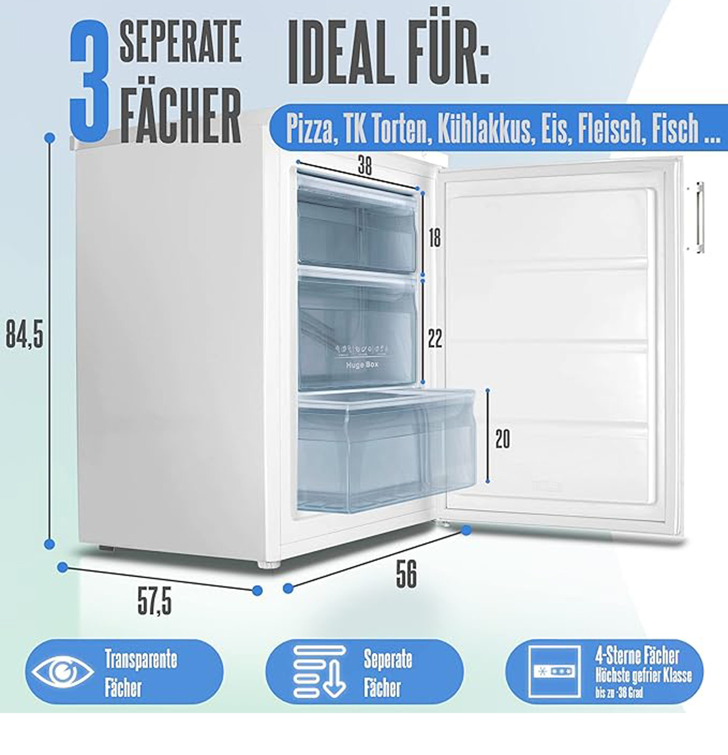 Freezer- 85 Litres-White-12