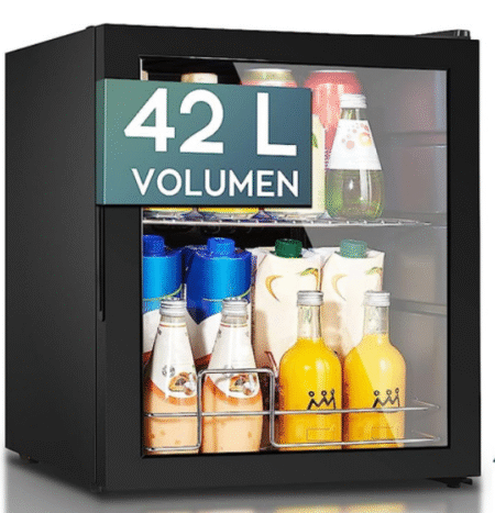 HEINRICHS Drinks Fridge, Mini Fridge with Glass Door (42 Liters)  HKG3142