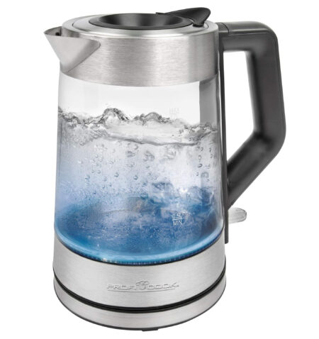 ProfiCook Glass kettle PC-WKS 1190 Glass stainless steel/black (1.7 L)