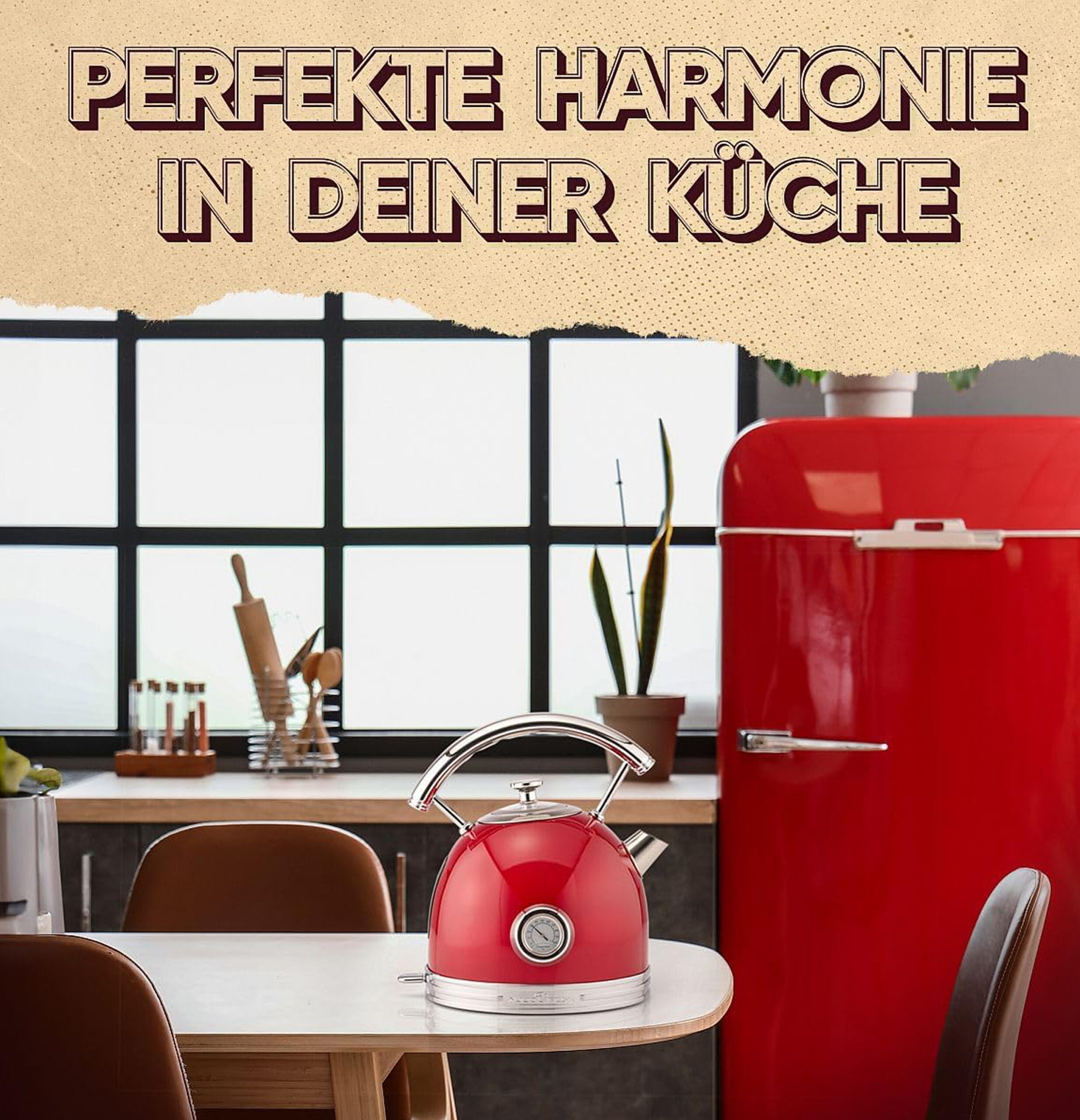 Profi Cook Water kettle vintage PC-WKS 1192 red-2