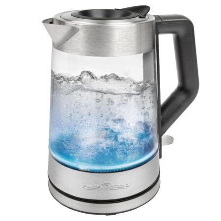 ProfiCook Glass kettle PC-WKS 1190 G stainless steel/black
