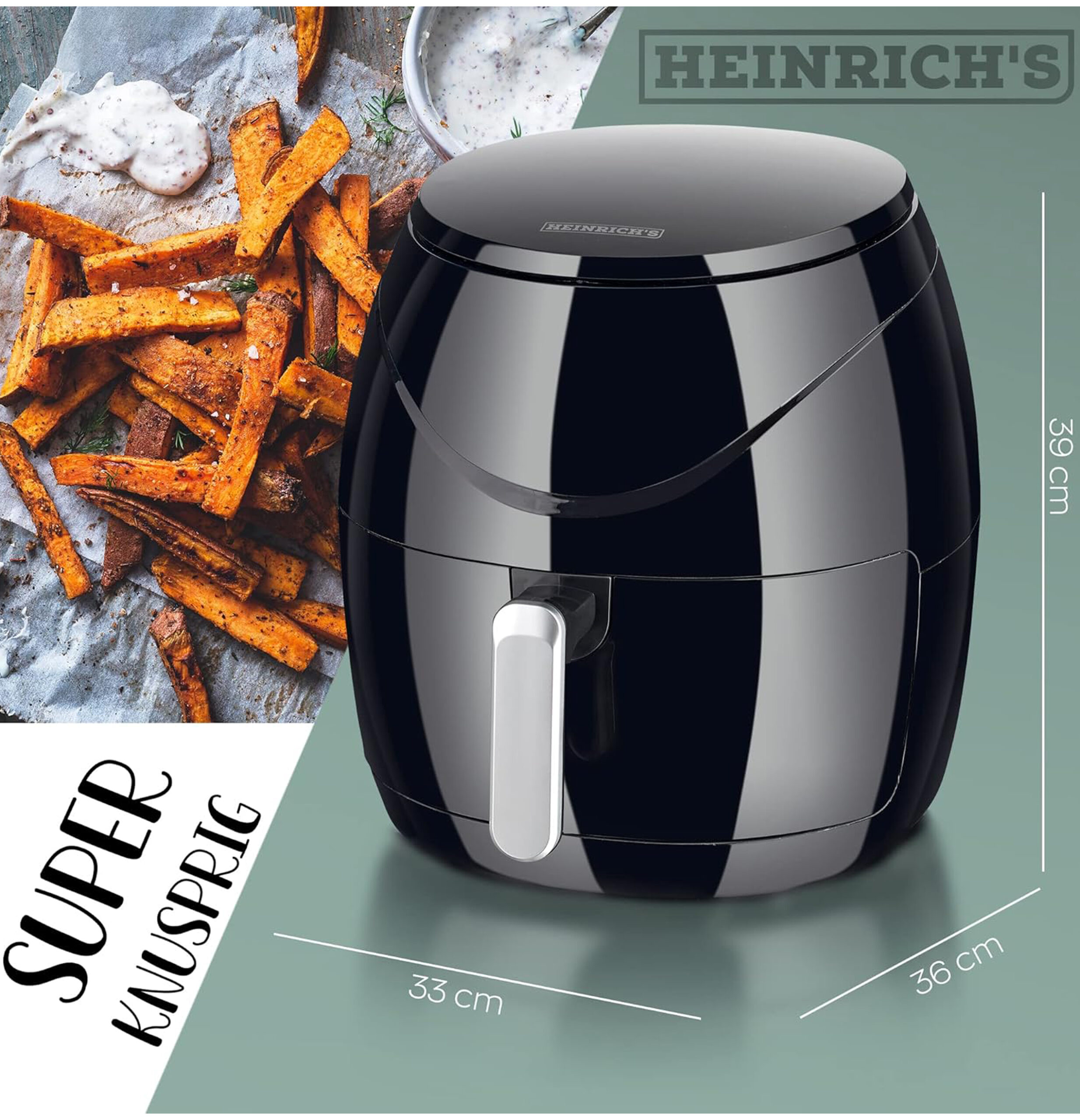 Air Fryer Stainless Steel Digital LED Display HFR 8204-5