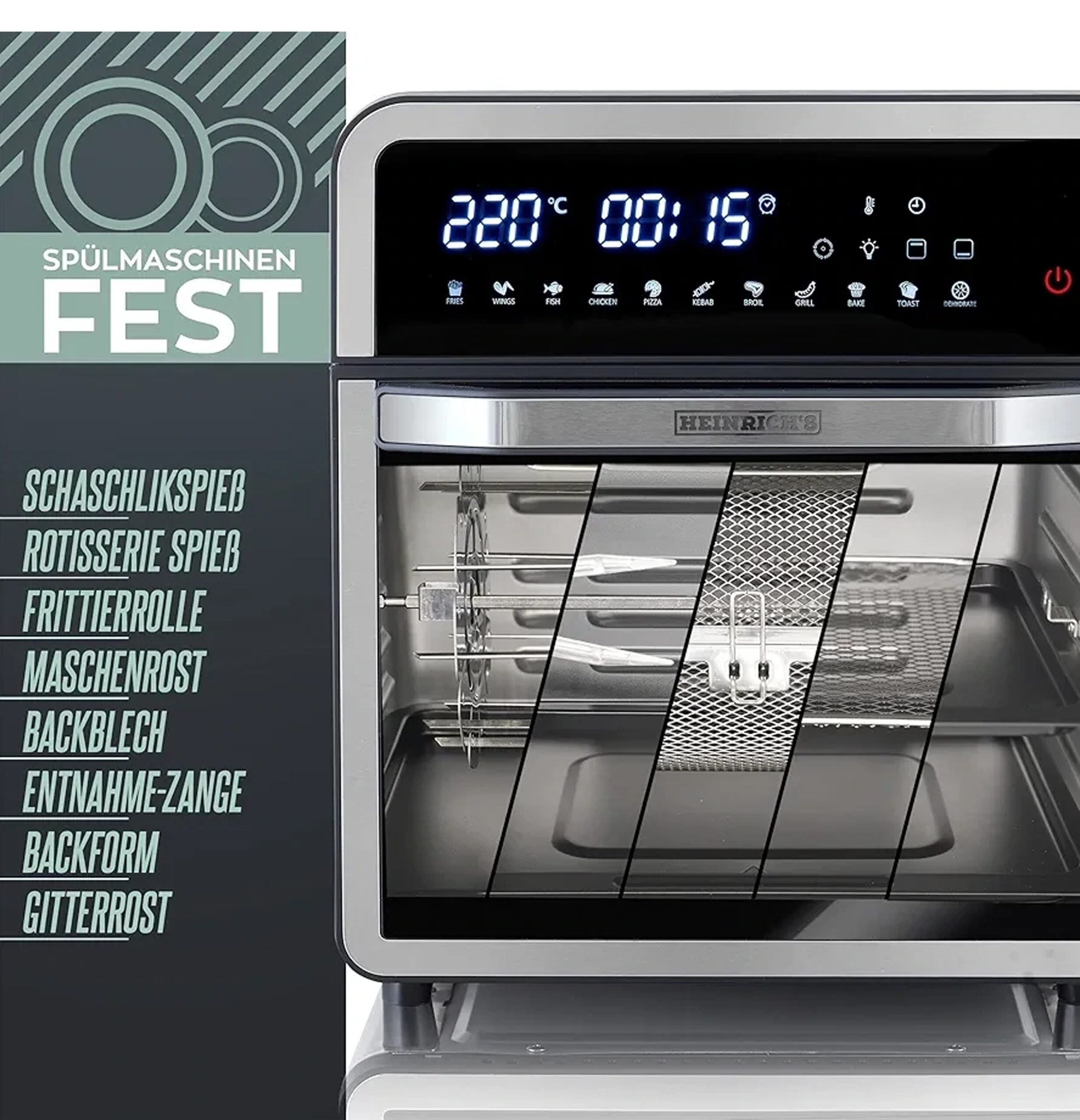 Air Fryer with Digital LED Display HFR 8209-1