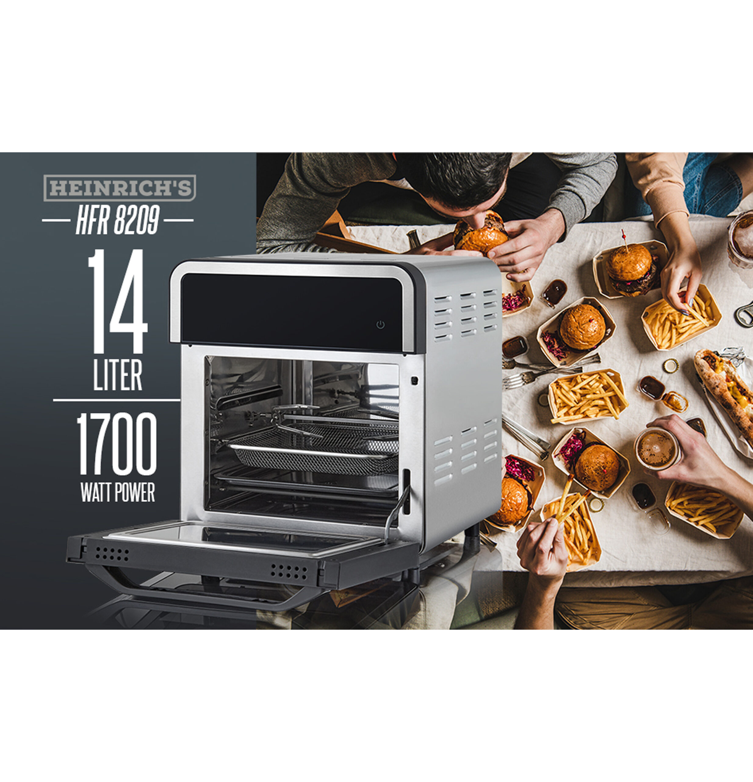 Air Fryer with Digital LED Display HFR 8209-16