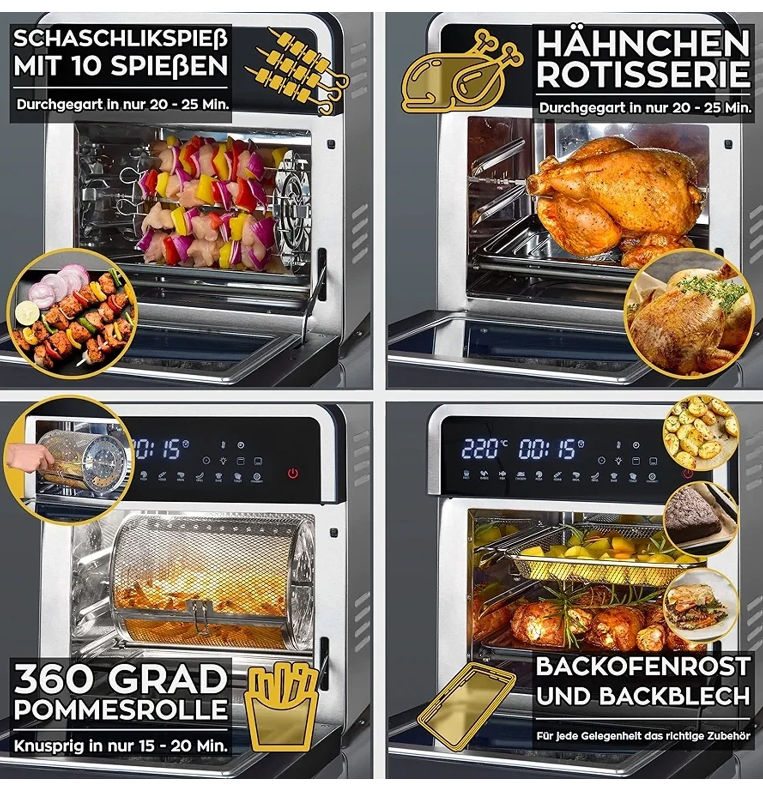 Air Fryer with Digital LED Display HFR 8209-2