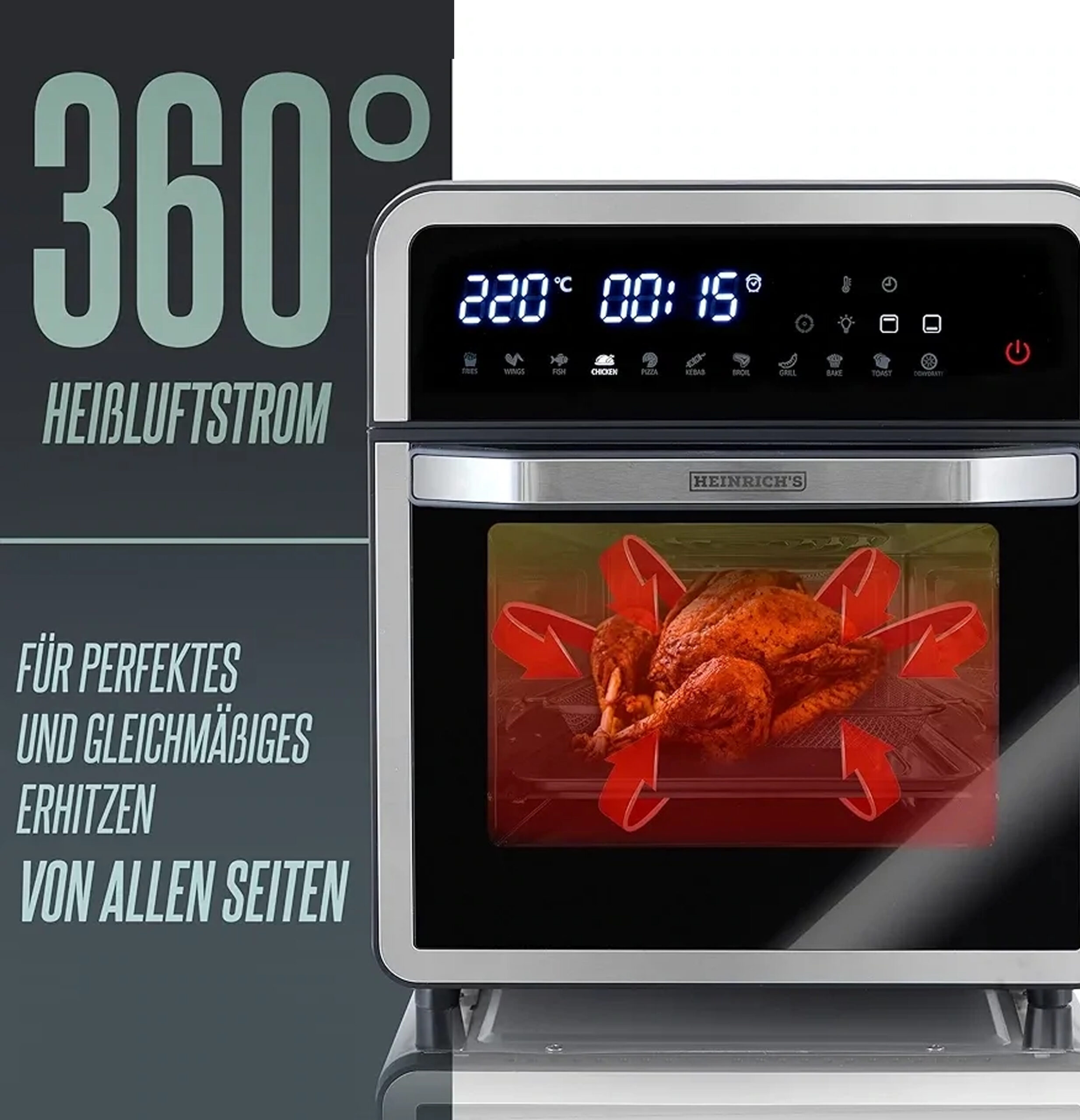 Air Fryer with Digital LED Display HFR 8209-3