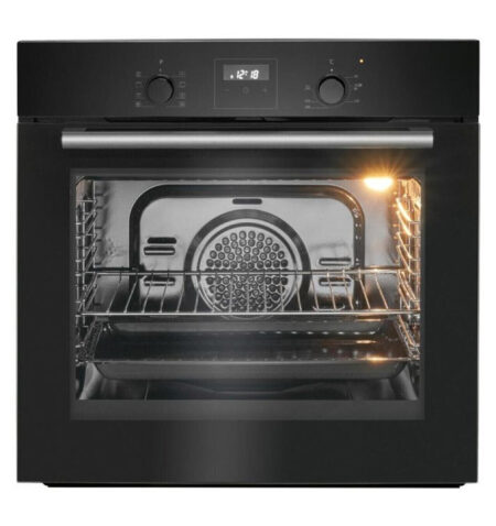 Bomann Built-in oven/built-in oven self-sufficient EBO 7906; with steam cleaning, 3D hot air, convection, grill, top/bottom heat, touch control, LED display, timer, child lock, black [Energy Class A]