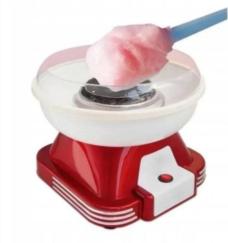 آلة غزل البنات الكهربائية من هاينريش للاستخدام المنزلي، مزودة بوعاء كبير جدًا، تصميم عتيق الطراز (Retro)، سهلة الاستخدام وسريعة، سهلة التنظيف، تتضمن ملعقة قياس، مزودة بمحرك بقوة 500 واط – موديل HZW 8322