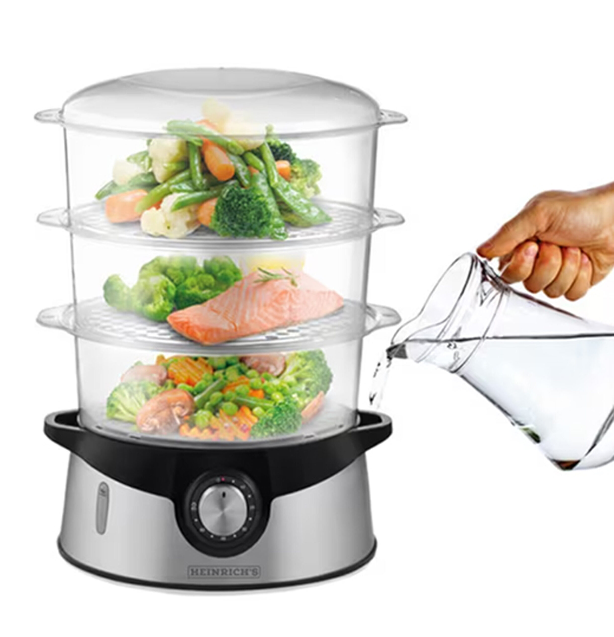 Steamer 3-Layer Stackable Tiers Bowls-8