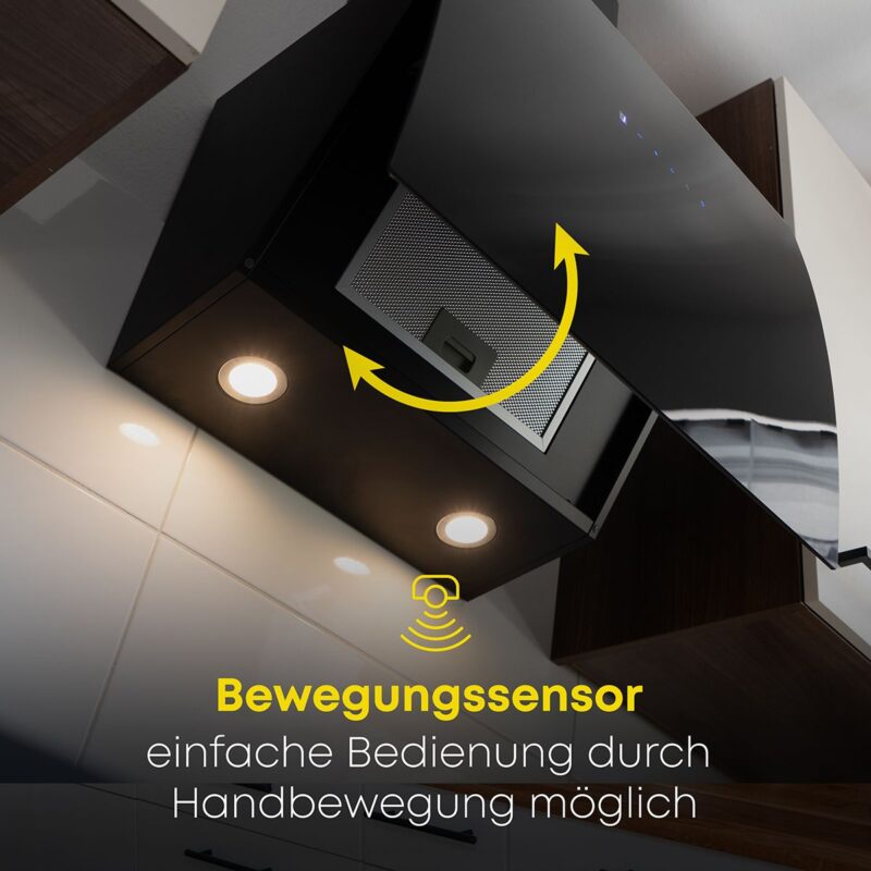 Bomann  Cooker Hood/Headless Vertical Hood/Sensor Control/Touch Control/Auto Opening/Black DU 7605 G - Image 4