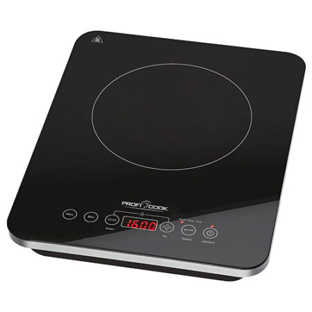 موقد طهي فردي  من ProfiCook، موديل PC-EKI 1062، باللونين الأسود/الفضي