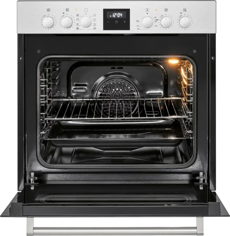 Bomann EHBC 7933 IX Built-in Electric Hob Set, Oven with Glass Ceramic Hob and 4 Hobs, Oven Top / Bottom Heat, Top Heat and Grill with Ceramic Hob, Oven with Hob [Energy Class A]