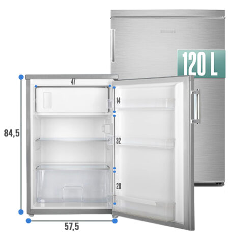 HEINRICHS Drinks Fridge 120 L Small Compact - HKS 4190 IX