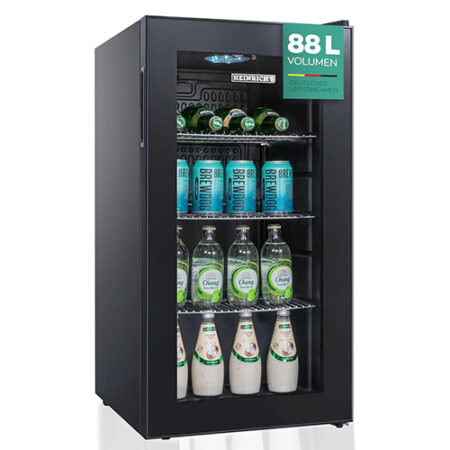 HEINRICHS Drinks Fridge, Mini Fridge with Glass Door, HGK 3288