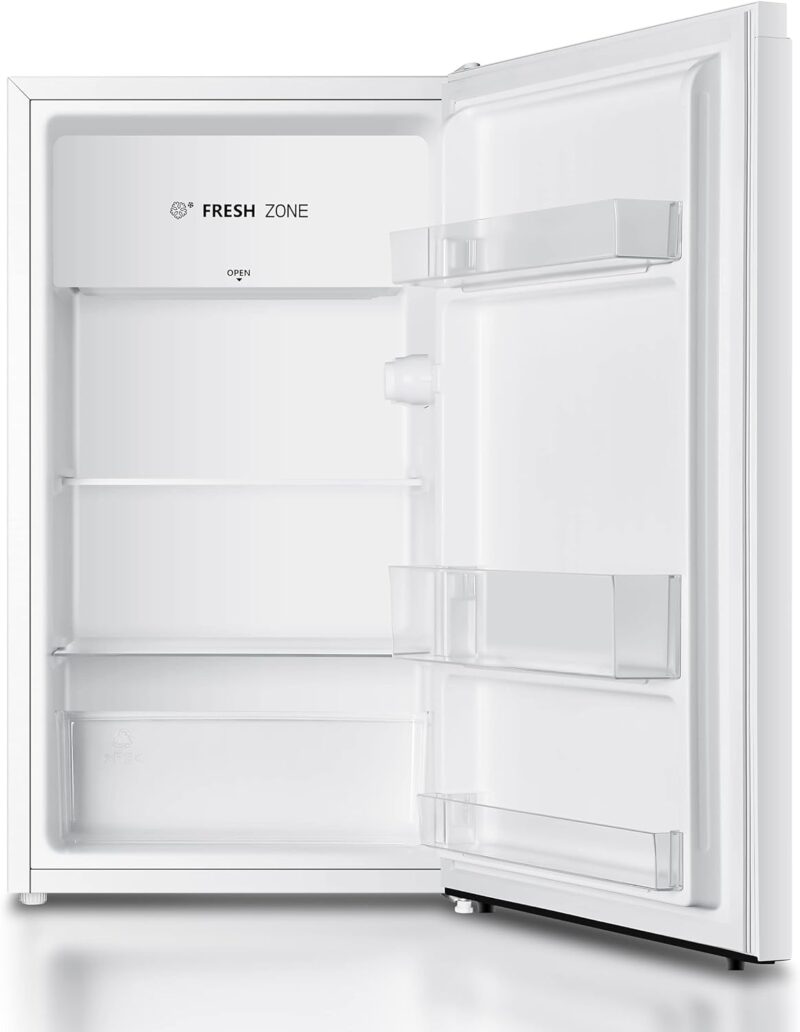 Heinrich's HEINRICHS Drinks Fridge 94L Small Compact Quiet: 36dB Mini Bar, Table Fridge with 7 Temperature Levels, Mini Fridge Freestanding, Suitable for Office, Camping, Garden, Outdoor, White [ Energy Class E]  - HKS 4289 - Image 3