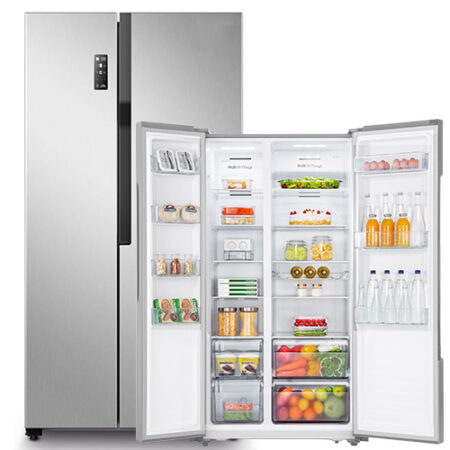 HEINRICHS Side-by-Side Fridge, Fridge Freezer Combination - HSBS 3097 IX