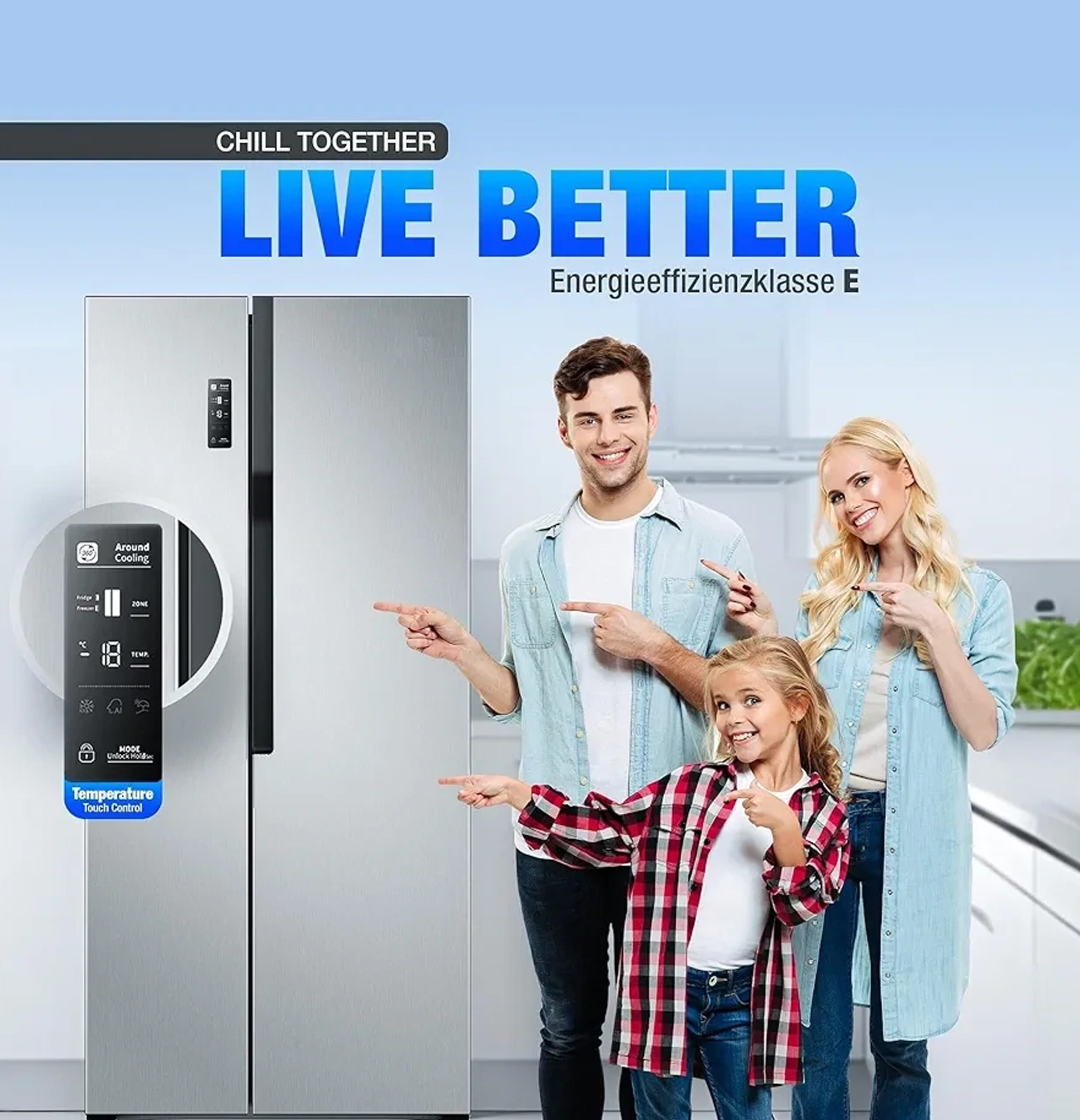 HSBS 3097 SW Side by Side Fridge-5