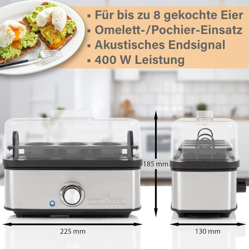 ProfiCook egg cooker stainless steel PC-EK 1275 - Image 3