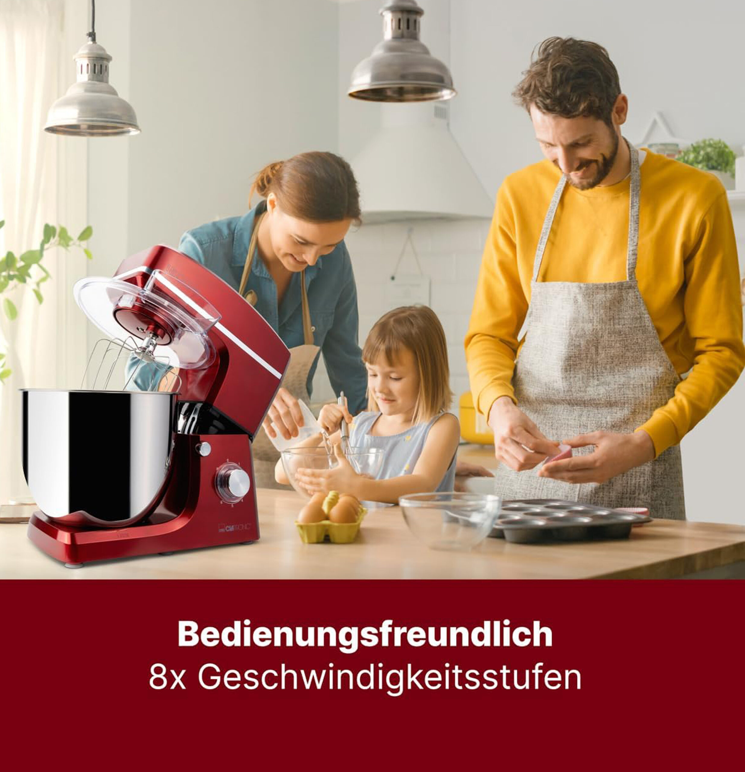 Clatronic Kneading machine KM 3765 red-3