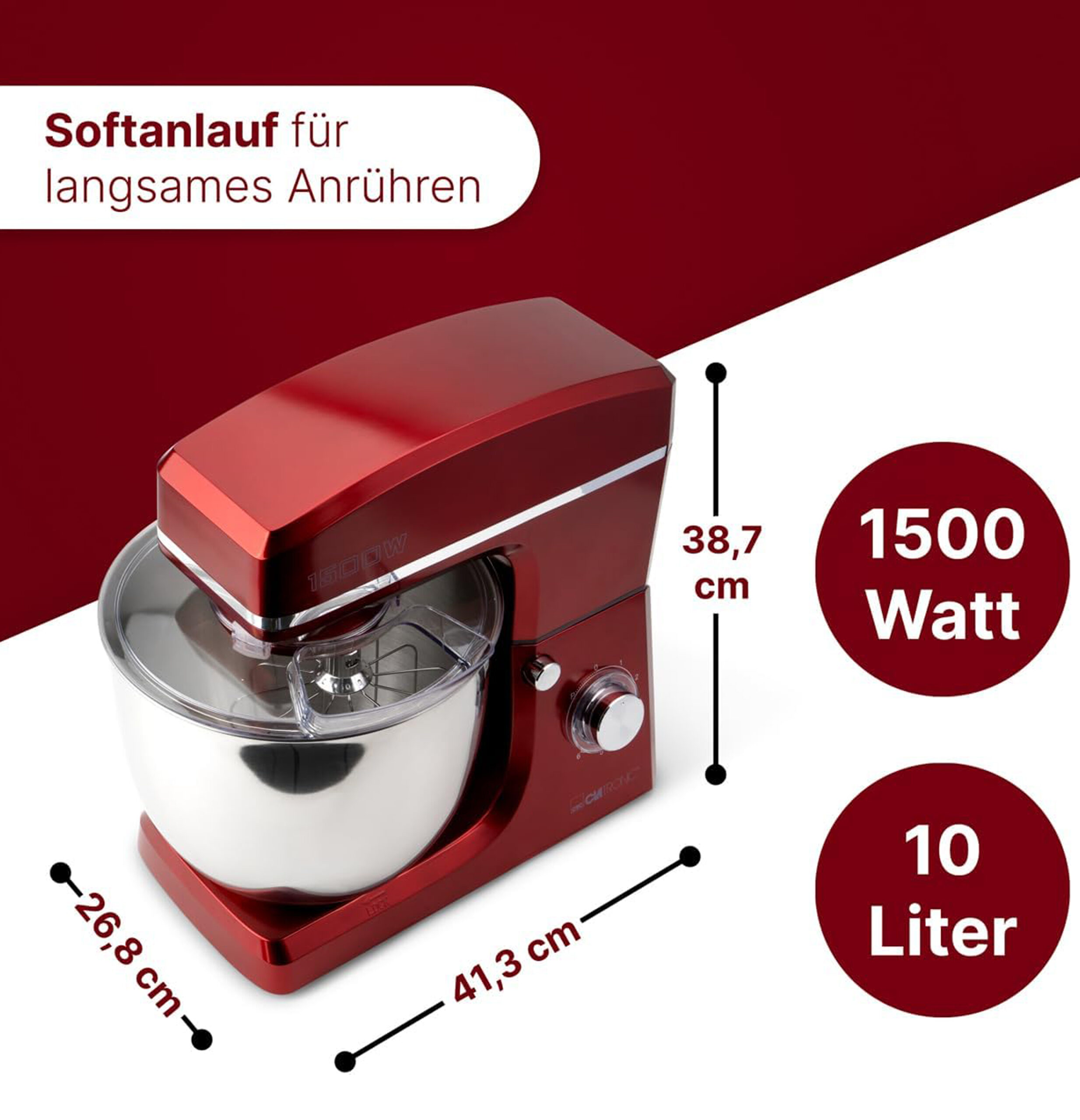 Clatronic Kneading machine KM 3765 red-4