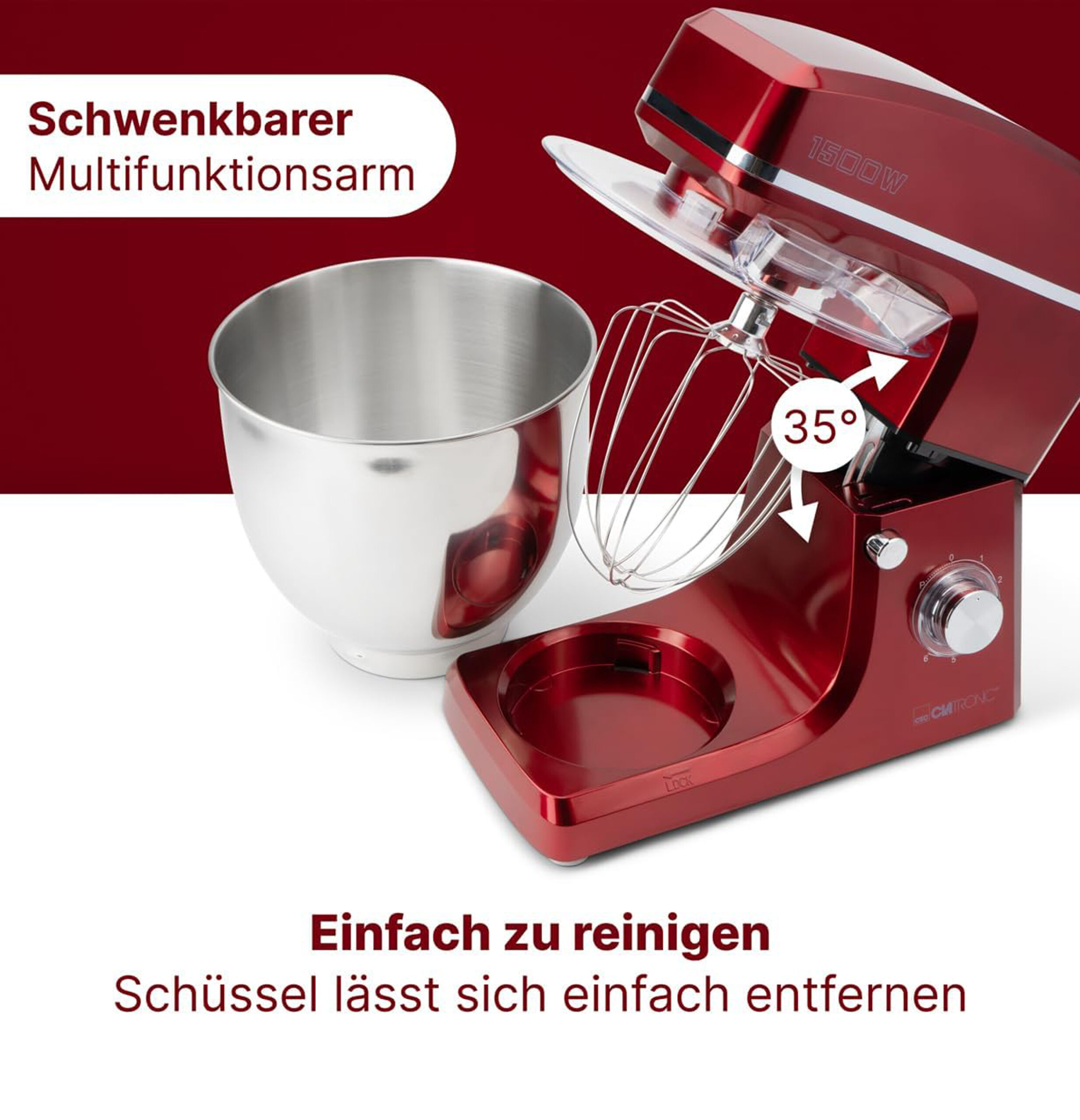 Clatronic Kneading machine KM 3765 red-5