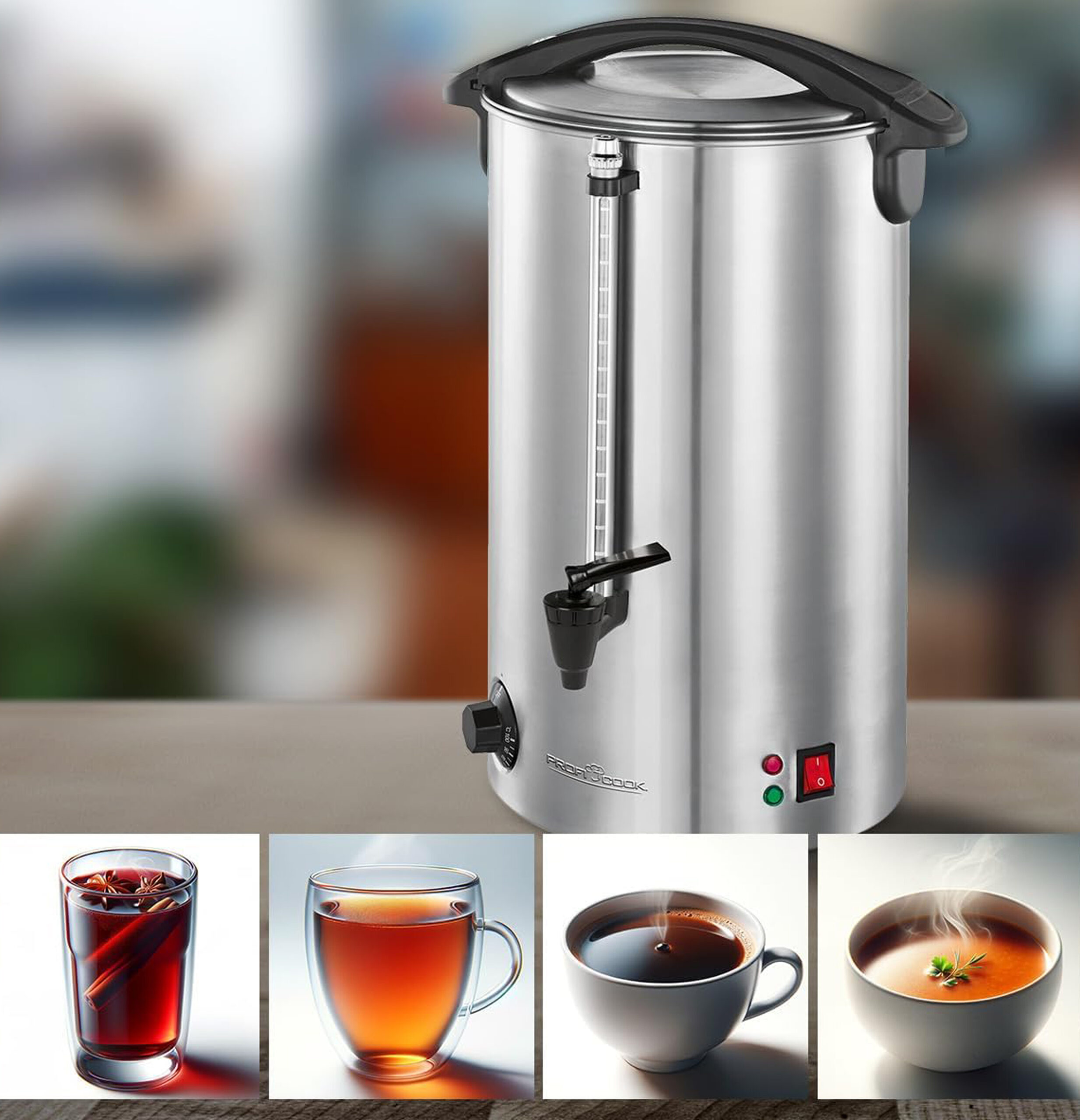 hot drinks machine stainless steelblack PC-HGA 1196-3