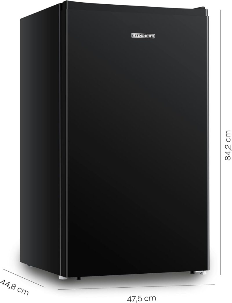 HEINRICHS Drinks Fridge 94L Small Compact Quiet: 36 dB Mini Bar, Table Fridge with 7 Temperature Levels, Mini Fridge Freestanding, Perfect for Office, Camping, Garden, Outdoor, Black [Energy Class E] - Image 6