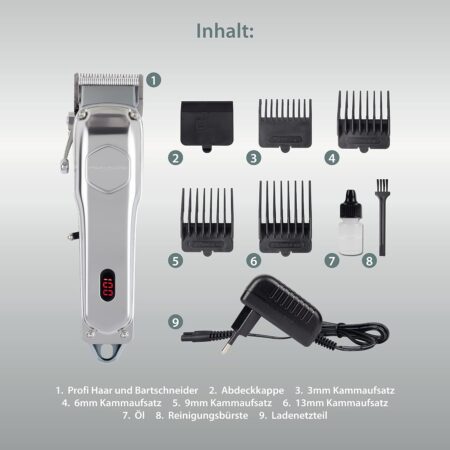 ProfiCare Professional Hair/Beard Trimmer PC-HSM/R 3100 Stainless Steel