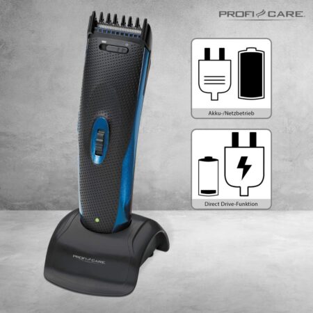 ProfiCare professional Men's Hair Trimmer Ear and Nose Trimmer Battery PC-HSM/R 3052 NE black/blue