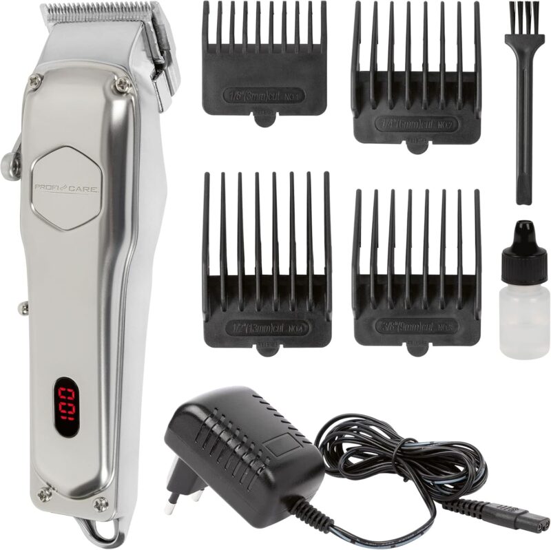 ⁦ماكينة حلاقة شعر ولحية للرجال **ProfiCare® PC-HSM/R 3100** احترافية، مزودة بـ **4 أمشاط قابلة للإزالة** ووظيفة ترقيق الشعر بـ **3 مستويات**، مع خاصية **Direct Drive** للحلاقة المباشرة.⁩ - الصورة ⁦9⁩